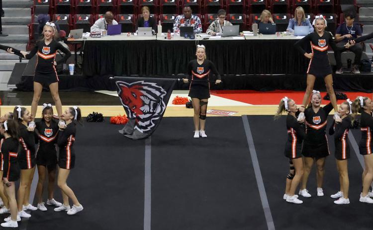 CHS Cheer traveled to Tulsa Saturday, Sept. 27 to compete in the OSSAA class 4A cheer state competition where they placed 8th out 15. Photo by Sylvia Danyele