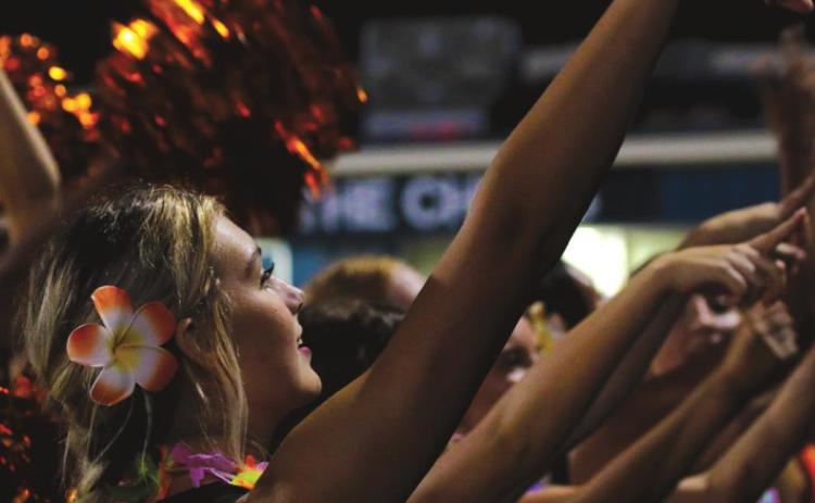 Kinley Witt and the rest of the Tiger cheerleading squad keep fans amped up in Berryhill.
