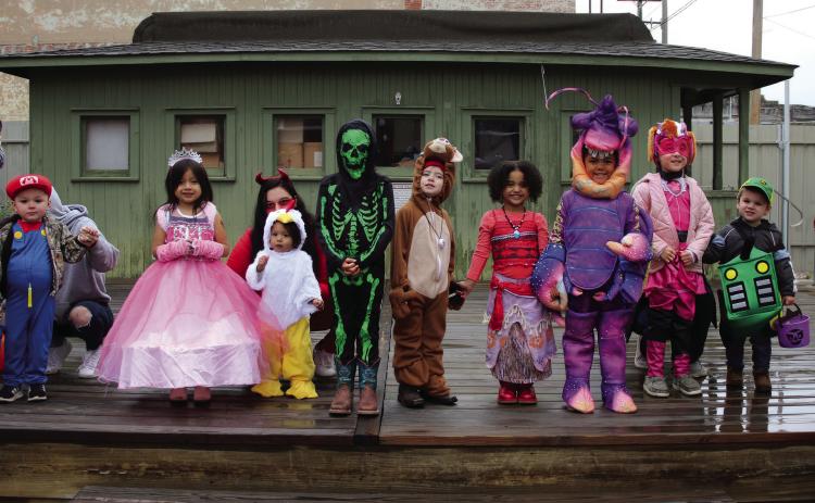 Local children ages 0-5 participate in the second annual Nightmare on Broadway costume contest hosted by the Downtown Cushing Revitalization Association in Centennial Park on Saturday, Oct. 28. Photo by Allie Prater